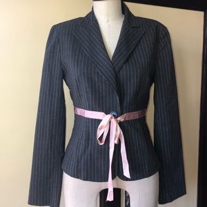 Fitted pinstripe jacket